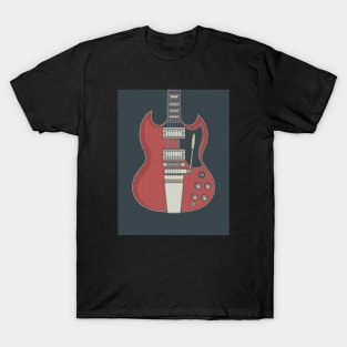 Cherry Red Solid Guitar T-Shirt